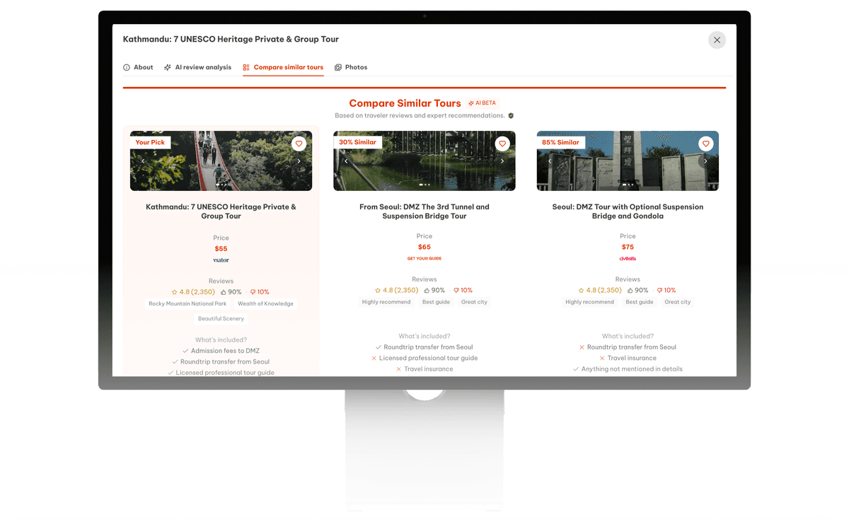 Search and Compare